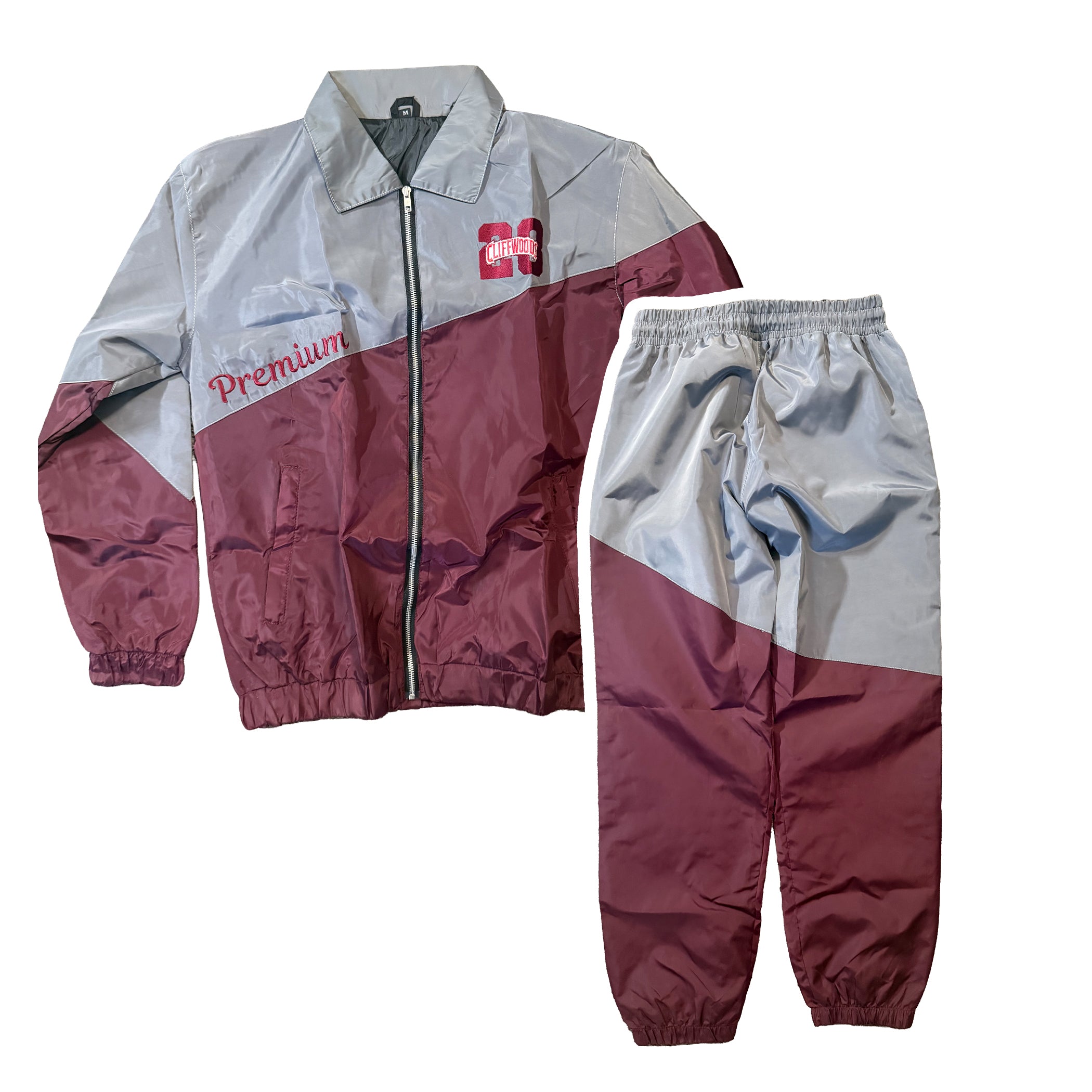 Cliffwoods x 2828 Tracksuit Burgundy/Gray